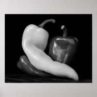 Peppers in Love Black and White Photography
