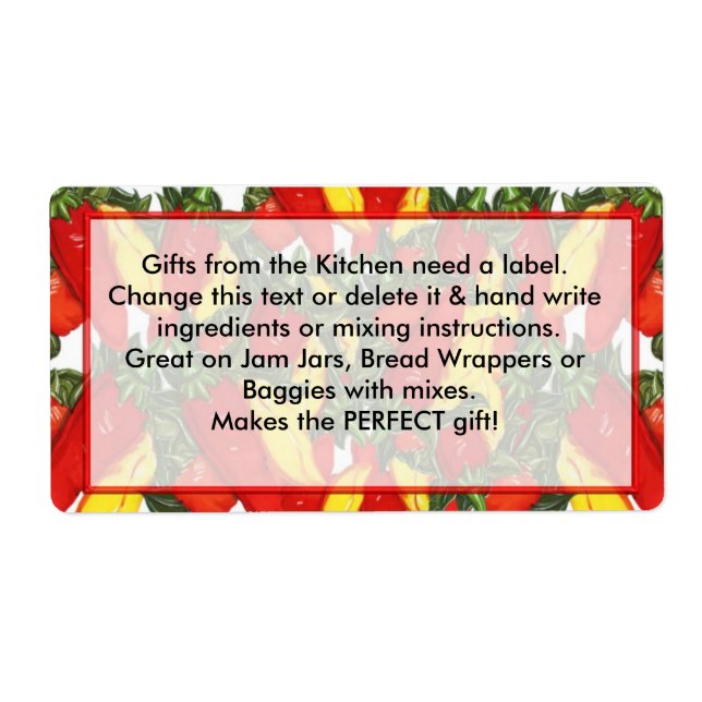 Peppers Labels Gifts from the Kitchen need labels (Front)