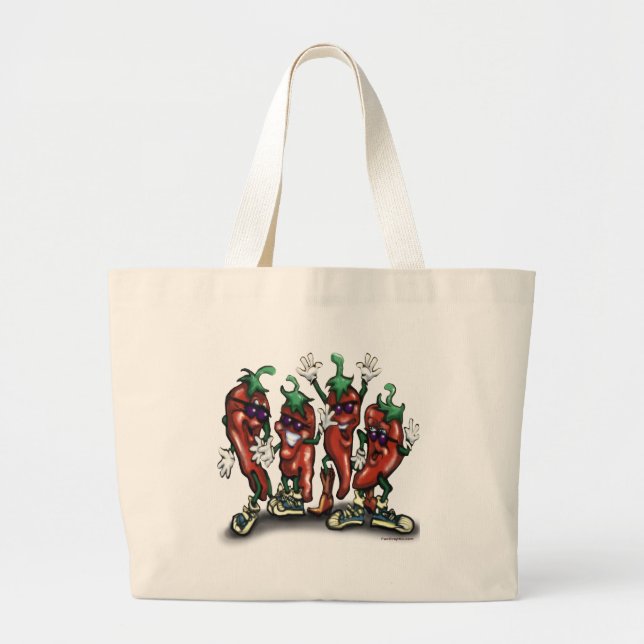 Peppers Large Tote Bag (Front)