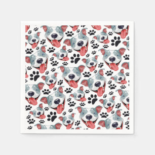 Peppy Pit Bull American Pitbull Pet Puppy Dog Napkin