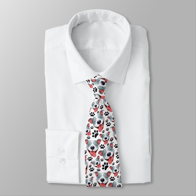 Peppy Pit Bull American Pitbull Pet Puppy Dog Tie (Tied)