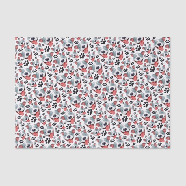 Peppy Pit Bull American Pitbull Pet Puppy Dog Tissue Paper (Front)
