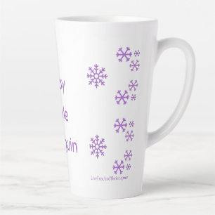 Peppy Purple Penguin Latte Mug