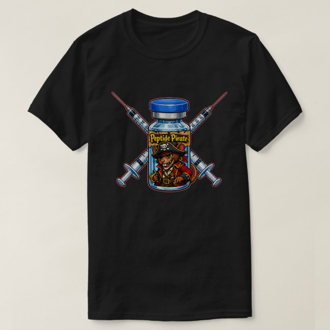 Peptide Pirate T-Shirt (Design Front)