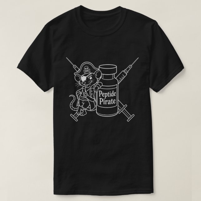 Peptide Pirate T-Shirt (Design Front)