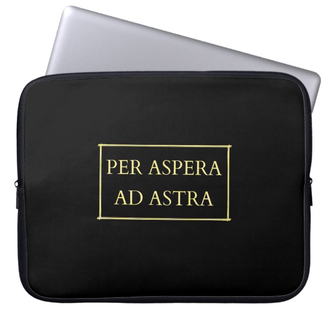 Per aspera ad astra laptop sleeve (Front)
