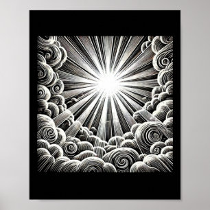 Per Aspera Ad Lux Sticker  Poster