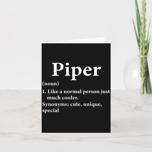 Per Definition  Card (Front)