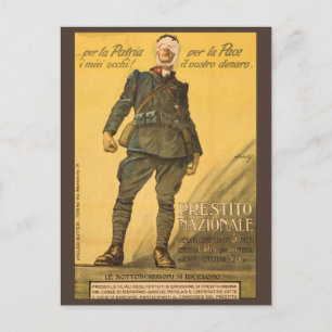 Per la Patria i miei occhi! Per la Pace il vostro Postcard