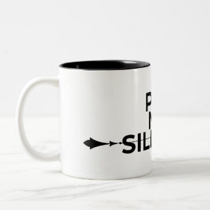 Per My Silence Minimalist Typographic Two-Tone Mug
