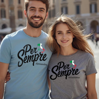 Per Sempre Personalized Tee for Matching Couples