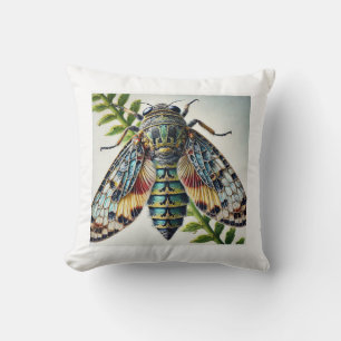 Peraglyphis Insect Top View 270824IREF204 - Waterc Throw Pillow