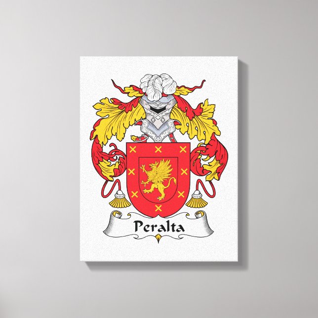 Peralta Family Crest Canvas Print (Front)