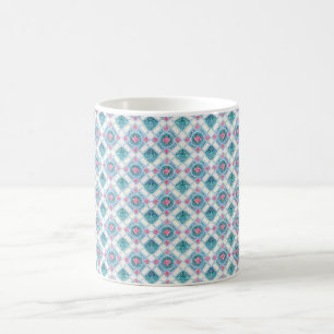 Peranakan Geometric Tile Teal  Coffee Mug