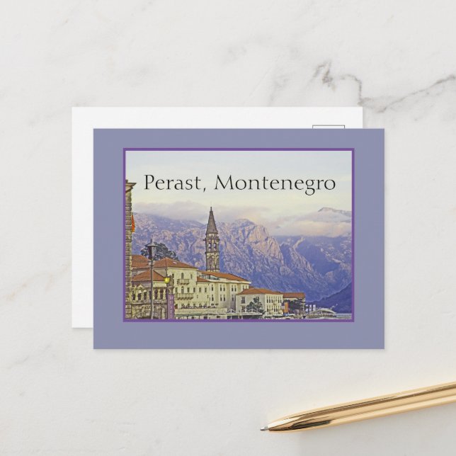 PERAST, MONTENEGRO POSTCARD (Front/Back In Situ)