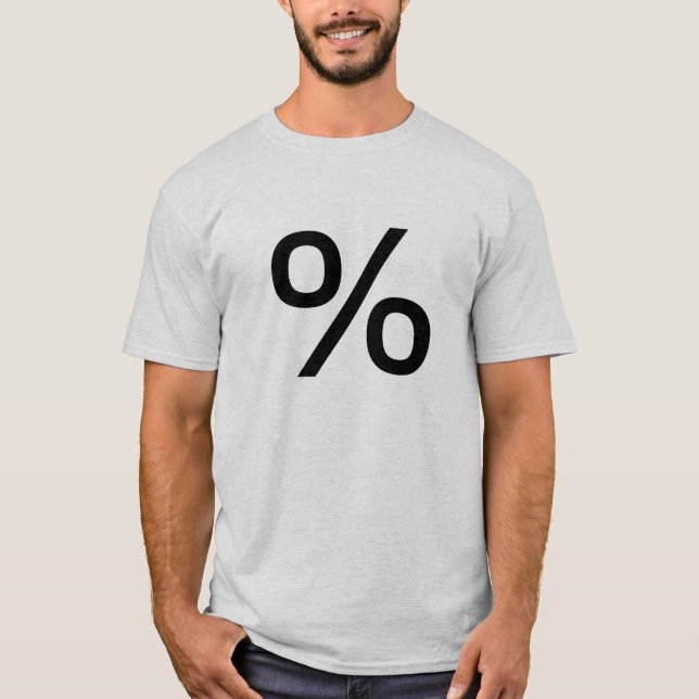 Percent (Small) - Black T-Shirt (Front)