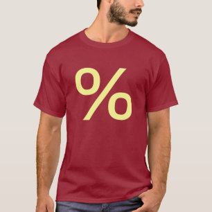 Percent (Small) - Pale Yellow T-Shirt