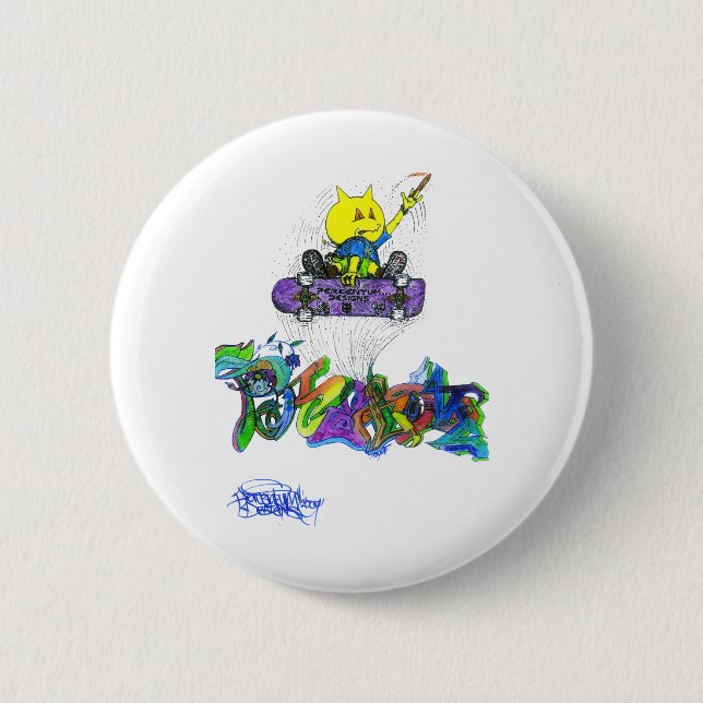 Percentum Ollie 2 Inch Round Button (Front)