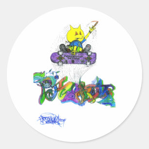 Percentum Ollie Classic Round Sticker