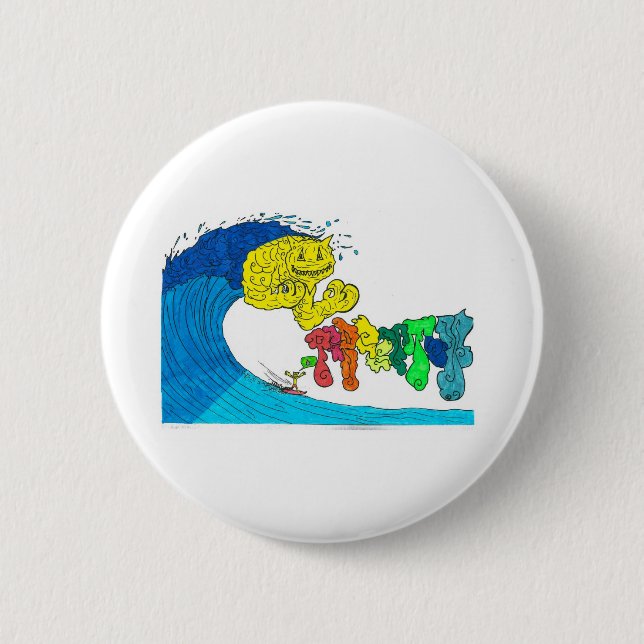 percentum surfing 2 inch round button (Front)
