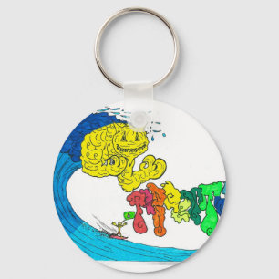 percentum surfing keychain