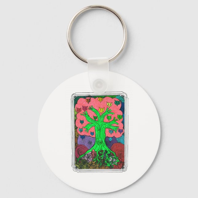Percentum Tree Keychain (Front)