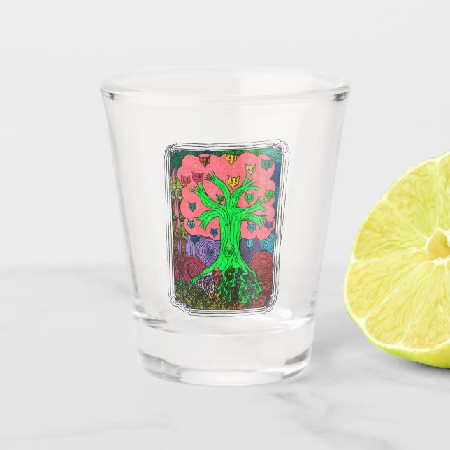 Percentum Tree Shot Glass (Front)