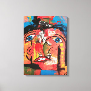 Perception Collage Stretched Canvas Print