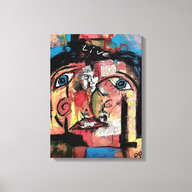 Perception Collage Stretched Canvas Print (Front)