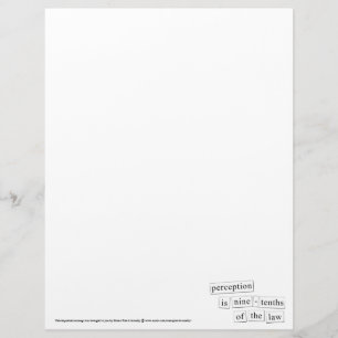 perception is nine-tenths of the law letterhead