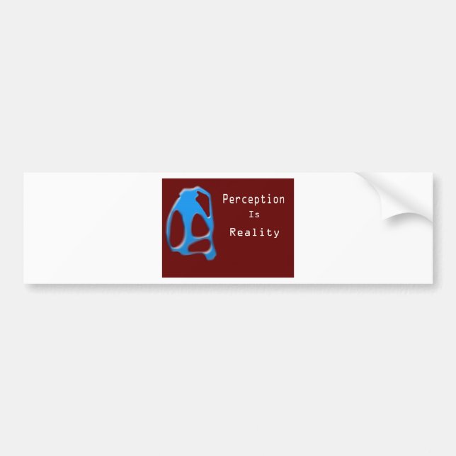 Perception Is Reality Monkey Bumper Sticker (Front)