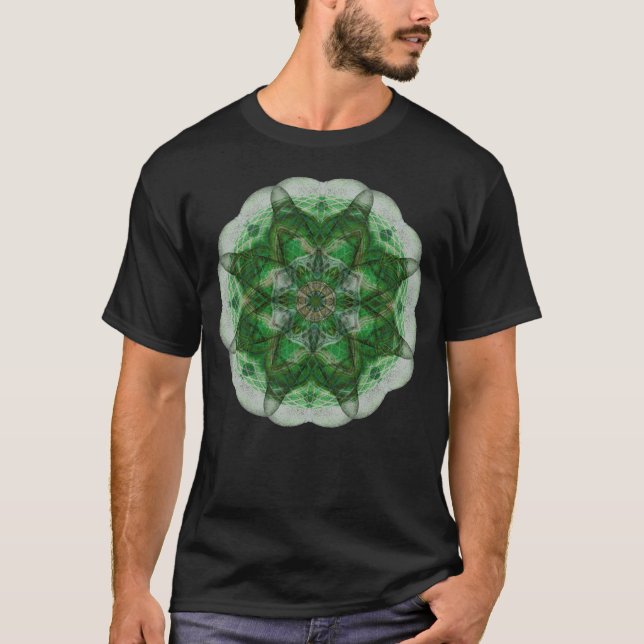 Perception Mandala (green) T-Shirt (Front)