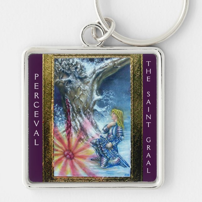 PERCEVAL AND VISION OF THE HOLY GRAIL KEYCHAIN (Front)