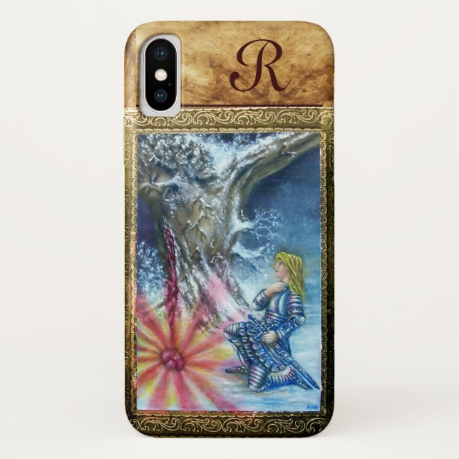 PERCEVAL AND VISION OF THE HOLY GRAIL monogram Case-Mate iPhone Case (Back)