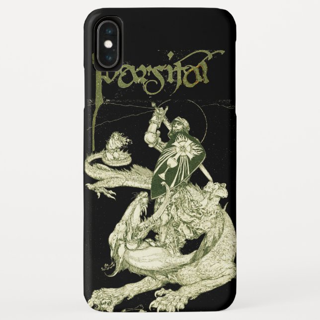 PERCEVAL FIGHTING DRAGON,QUEST HOLY GRAIL Fantasy Case-Mate iPhone Case (Back)