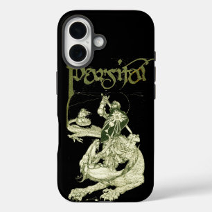 PERCEVAL FIGHTING DRAGON,QUEST HOLY GRAIL Fantasy iPhone 16 Case