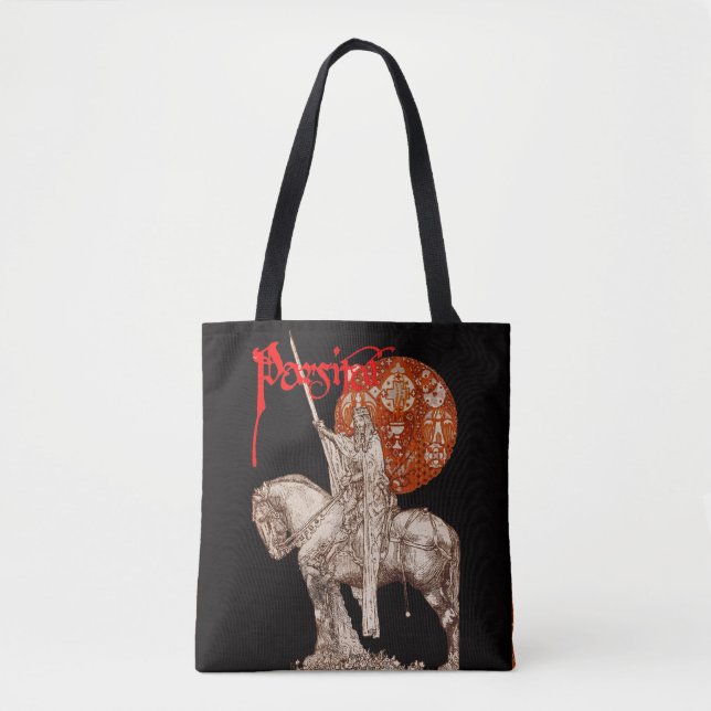 PERCEVAL LEGEND /QUEST OF THE HOLY GRAIL Fantasy Tote Bag (Front)