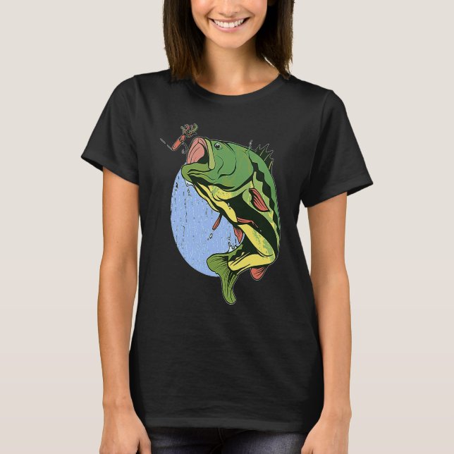Perch Fish Angler Fishing T-Shirt (Front)