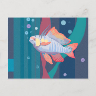 Perch Fish Water Animals Underwater Art Postcard
