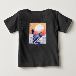Perch Fly Fishing - Catch River Predatory Fish Baby T-Shirt