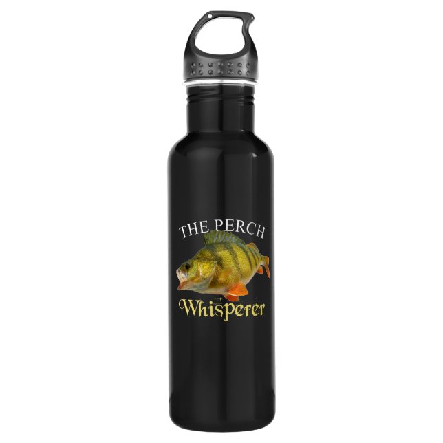 Perch Whisperer Dark 710 Ml Water Bottle (Front)