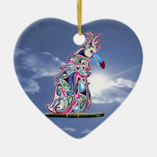 Perched Ceramic Ornament