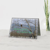 Perched Eagle-cutomize any occasion