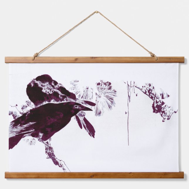 Perched in the Trees The Ravens Hanging Tapestry (Front)