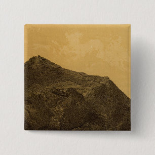 Perched rock, Rocker Creek, Arizona 2 Inch Square Button