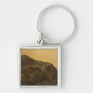 Perched rock, Rocker Creek, Arizona Keychain