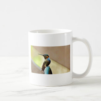 Perched Ruby and Green little Hummingbird Coffee Mug