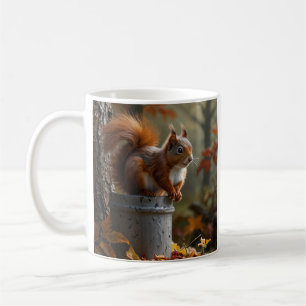 Perched Squirrel Forest Coffee Mug