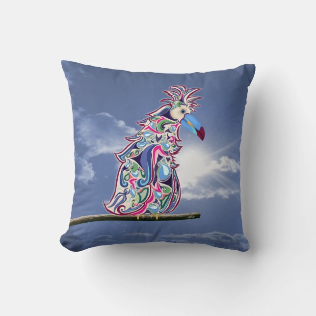 Perched Throw Pillow (Front)