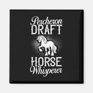 Percheron Draught Horse Horseback Riding Saddle Magnet